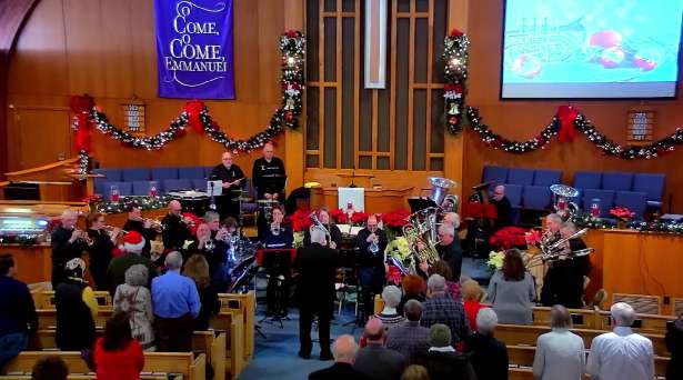 Overall view of the Brass Factory performance during the 2025 concert at PVURC.