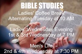 Bible Studies Image with Schedule