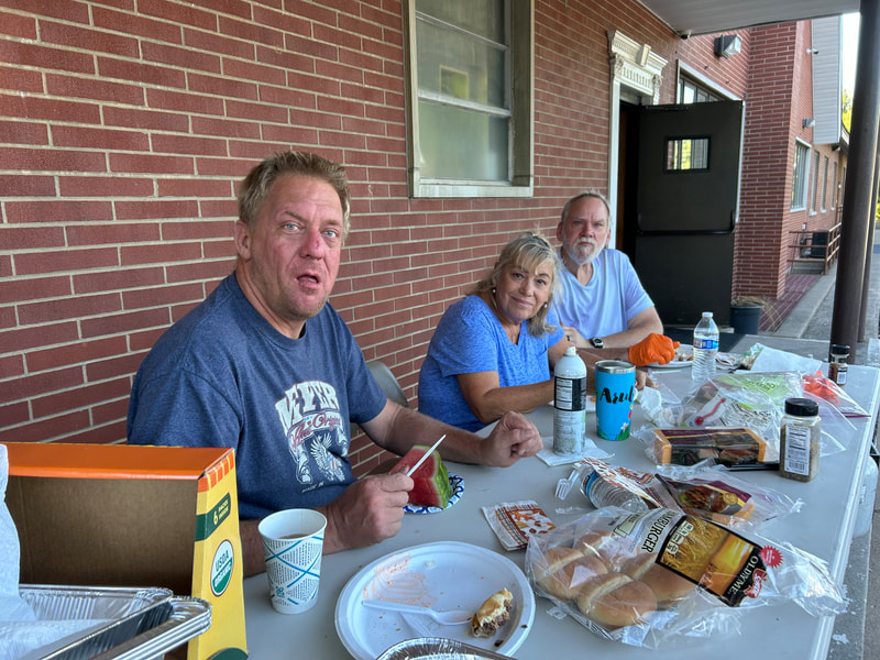 People enjoying themselves at the PVURC church picnic.